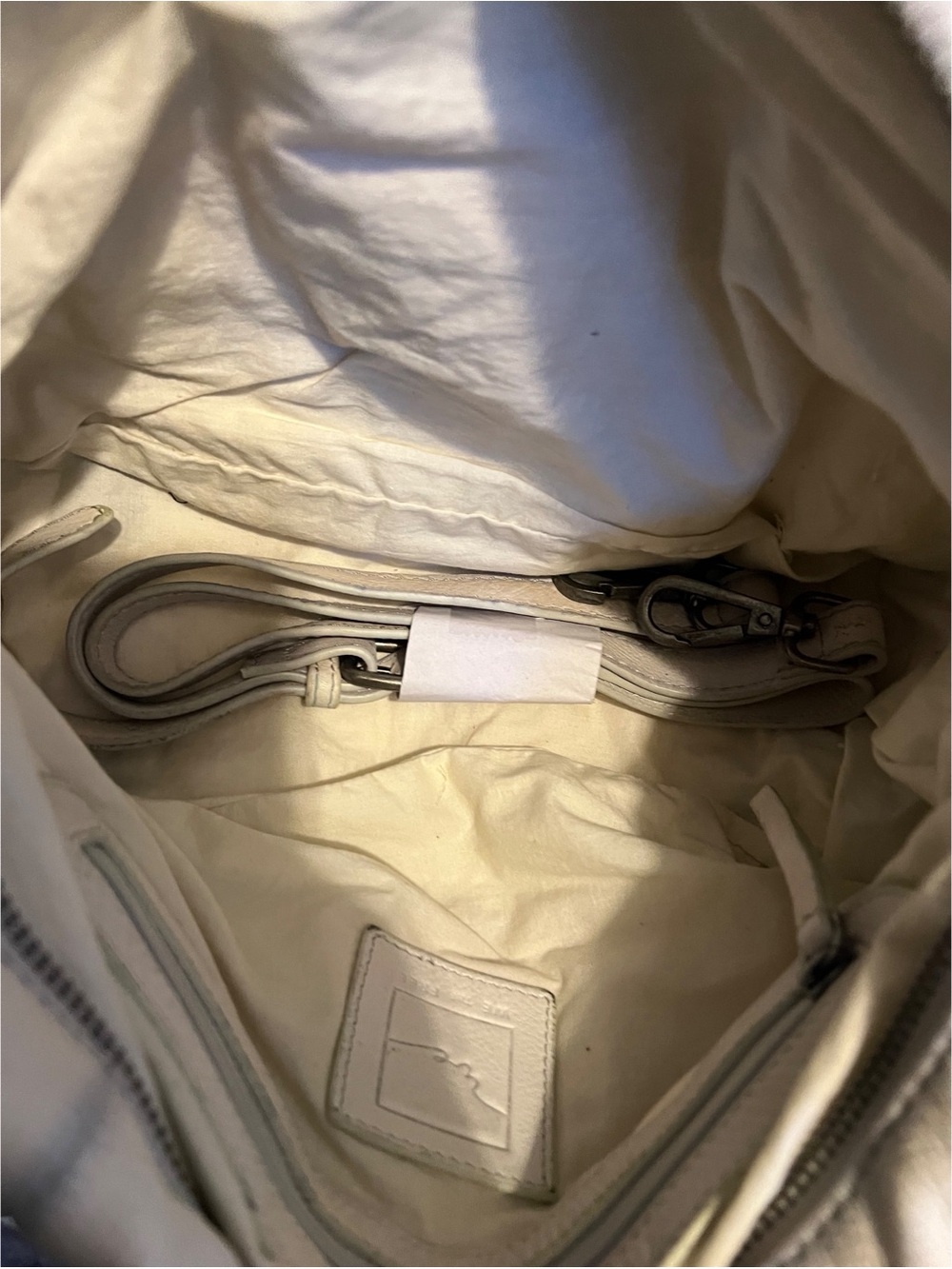 NWT Free People Baby Emerson Tote in color Salt - Picture 7 of 7